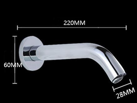 Chrome Automatic Bathroom Washing Hands Tap Wall Mounted Sensor Tap T0170