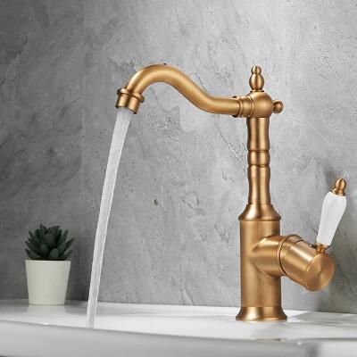 Antique Brass 360°Swivel Spout Single Handle Bathroom Basin Mixer Tap T0228A Antique Brass 360°Swivel Spout Single Handle Bathroom Basin Mixer Tap T0228A