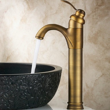 Classic Solid Brass Bathroom Sink Tap, Antique Brass Bathroom Sink Taps
