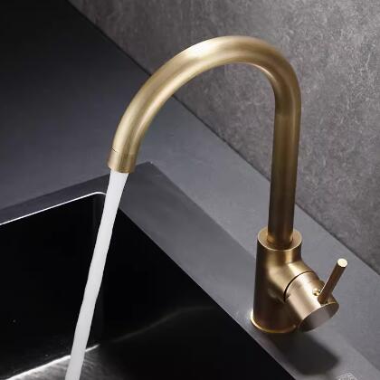 Antique Brass Monobloc Free 360 Degree Swivel High Arc Single Handle Kitchen Sink Tap TA0162