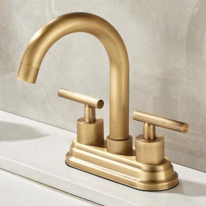 Brass Antique Bathroom Sink Taps 2 Handles Centerset Traditional Basin Tap TA0167 Brass Antique Bathroom Sink Taps 2 Handles Centerset Traditional Basin Tap TA0167