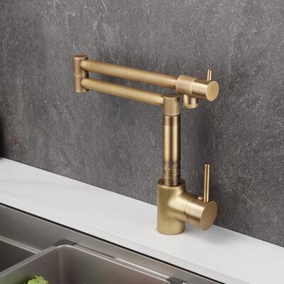 Vintage All Copper Folding Rotating Universal Telescopic Antique Kitchen Tap TA0300