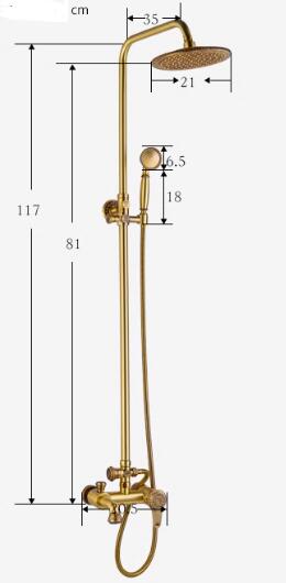 Luxurious Antique Brass Pressurize 360° Rotatable Shower Head Bathroom Shower Set TA1700C