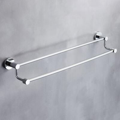 Modern Brass Wall Mounted Towel Rail With Dual Rods Polished Finish TCB0078 Modern Brass Wall Mounted Towel Rail With Dual Rods Polished Finish TCB0078