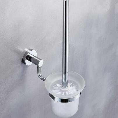 Chrome Toilet Cleaner Bowl Brush and Holder Set Wall Mounted Modern Brass+Glass TCB0606 Chrome Toilet Cleaner Bowl Brush and Holder Set Wall Mounted Modern Brass+Glass TCB0606
