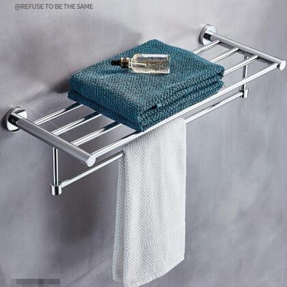 Full Copper Chrome Plated Bathroom Towel Bar And Bathroom Storage Rack TCB136